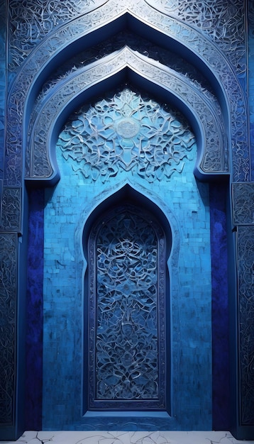 Zdjęcie malowidło oleiste islamskiego meczetu mihrab