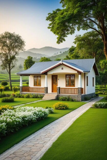 malownicze bungalowy położone w przyrodzie tworzą obraz przekazujący spokój