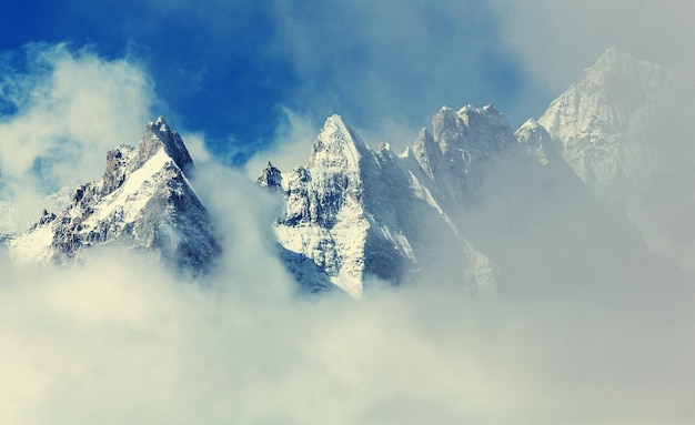 Malowniczy Widok Na Góry, Region Kanchenjunga, Himalaje, Nepal.
