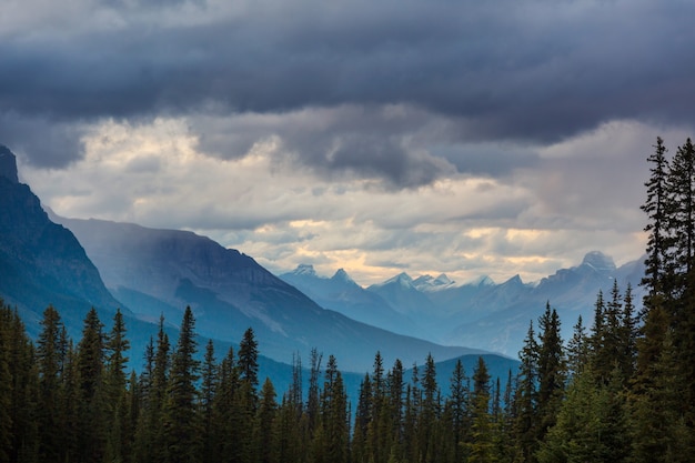 Malowniczy widok na góry w Canadian Rockies