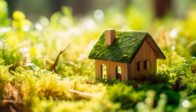 Mały drewniany eko dom