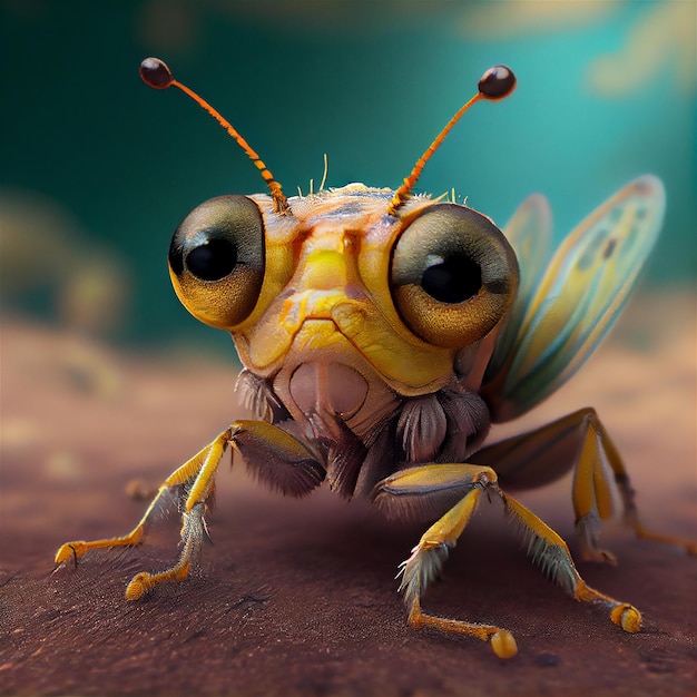 Mały owad z dużymi oczami