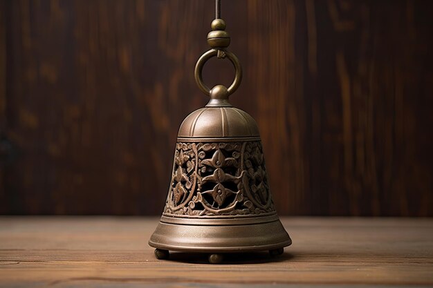 Zdjęcie mały stary dzwon z brązu