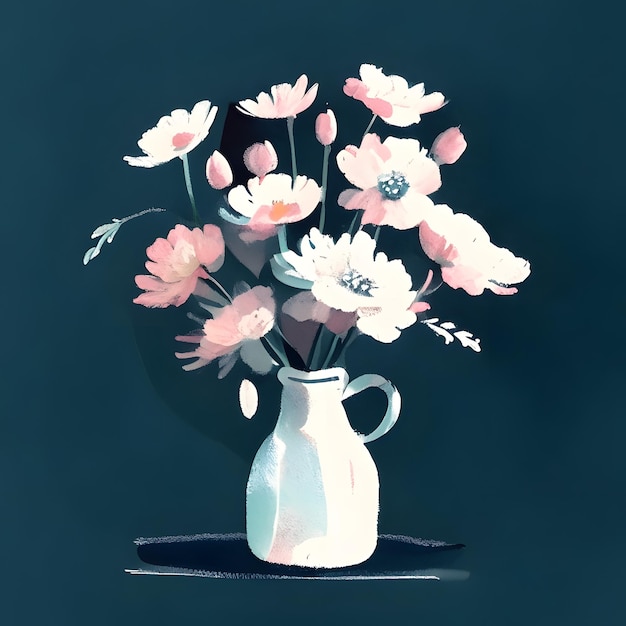 mały wazon z kwiatami