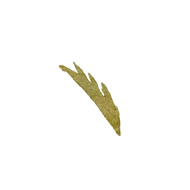 Mały zielony liść. Ładny szkic akwarela ilustracja. ręcznie rysowane obraz do projektowania