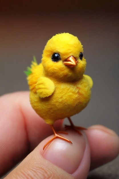 Mały żółty ptak z zielonymi piórami i zielonym piórkiem na głowie.