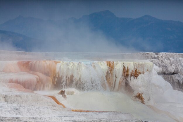 Mammoth Hot Springs w Yellowstone NP, USA