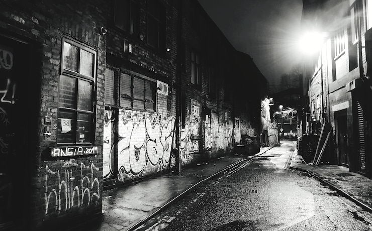 Zdjęcie manchester alleyway północna dzielnica
