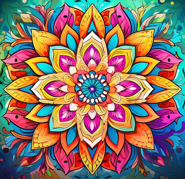 Mandala Art Indyjska Mandala Kolorowanka Mandala W Stylu