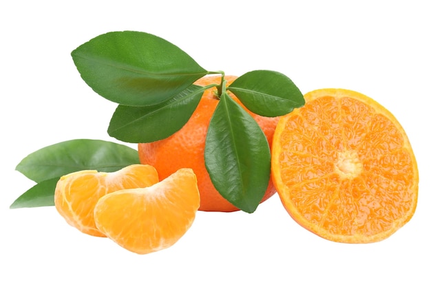 Mandarynkowe mandarynki wegańskie owoce mandarynki mandarynki na białym tle