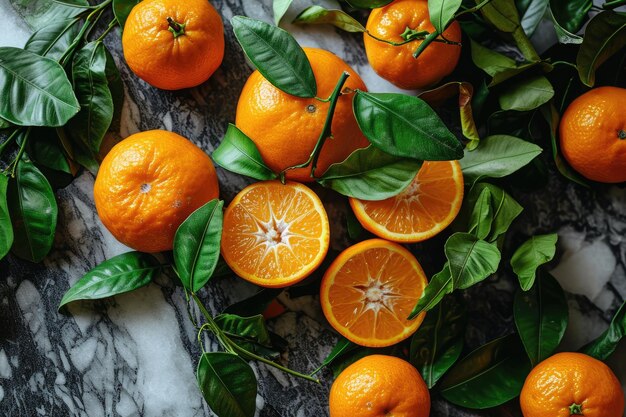 Mandarynskie pomarańczowo-białe tło