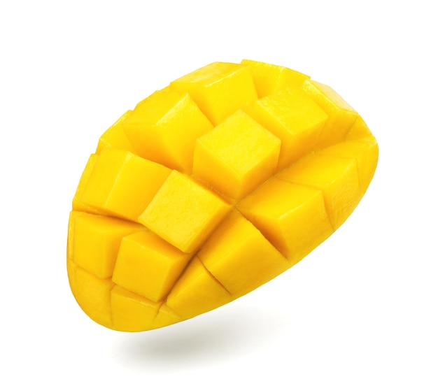 Mango Izolowane żółte Mango Pokrojone W Kostkę