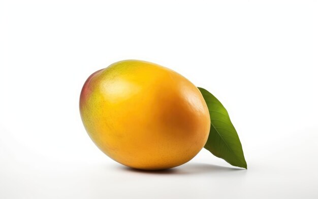 Mango z bliska izolowane na białym tle organiczne naturalne egzotyczne owoce ai generowane