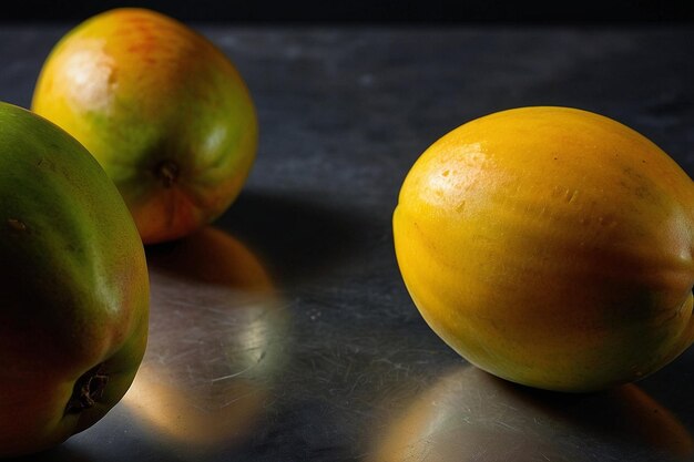 Zdjęcie mango z odblaskowym cieniem