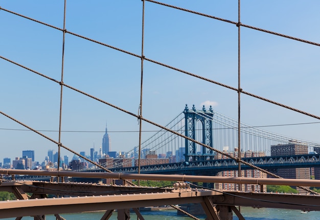 Manhattan Bridge Z Brooklyn W Nowym Jorku