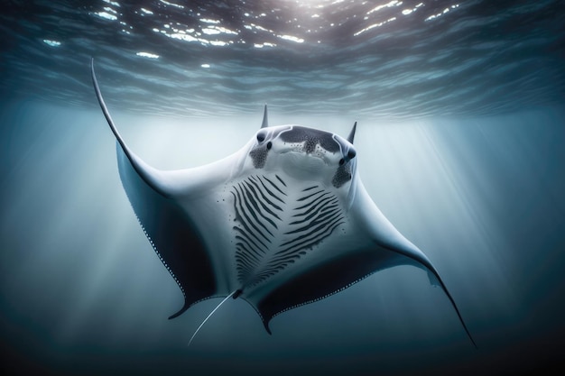 Manta Ray Macro Photovery Fast Shutter Generative AI