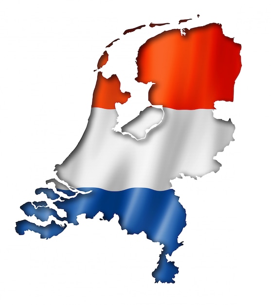 Mapa flaga Holandii