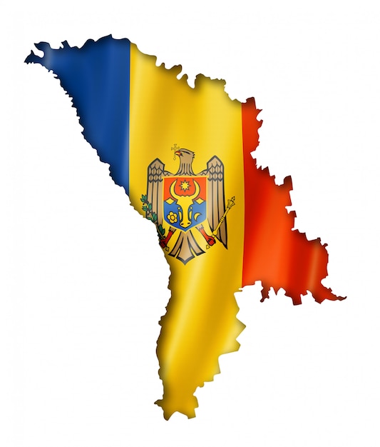 Mapa flaga Mołdawii