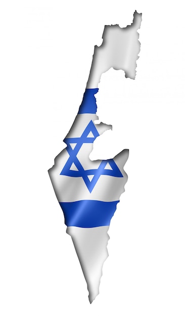 Mapa Flagi Izraela
