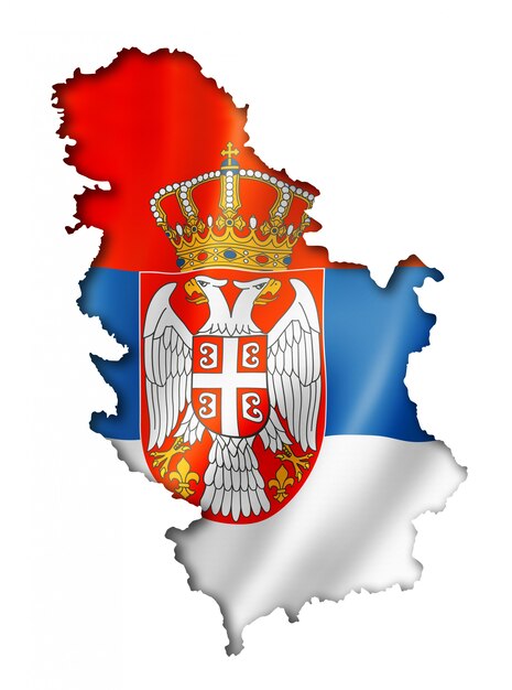 Mapa Flagi Serbii