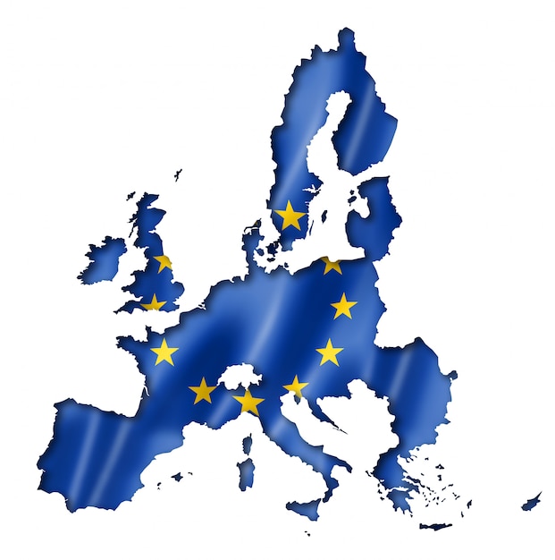 Mapa flagi Unii Europejskiej