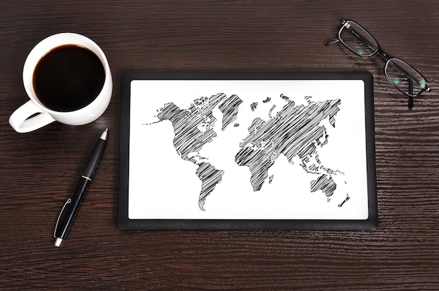 Mapa na touchpadzie