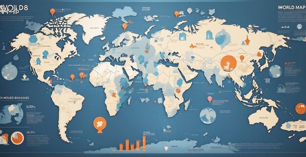 Mapa świata Geografia Ai generowana