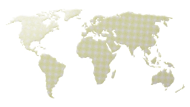 Mapa świata png naklejka biznesowa przezroczyste tło