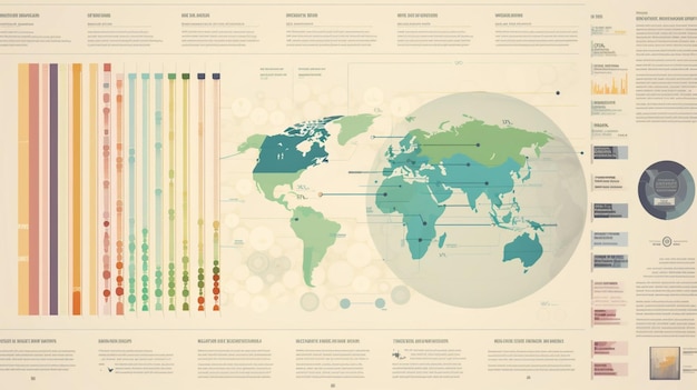 Mapa świata przedstawiająca różne kraje i różne kraje.
