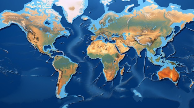 Mapa świata ziemia z krajami