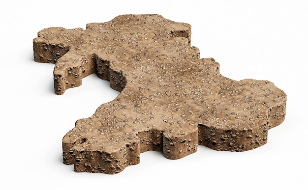 Mapa Walii piaskowca ziemia Mapa tekstury ilustracja 3d