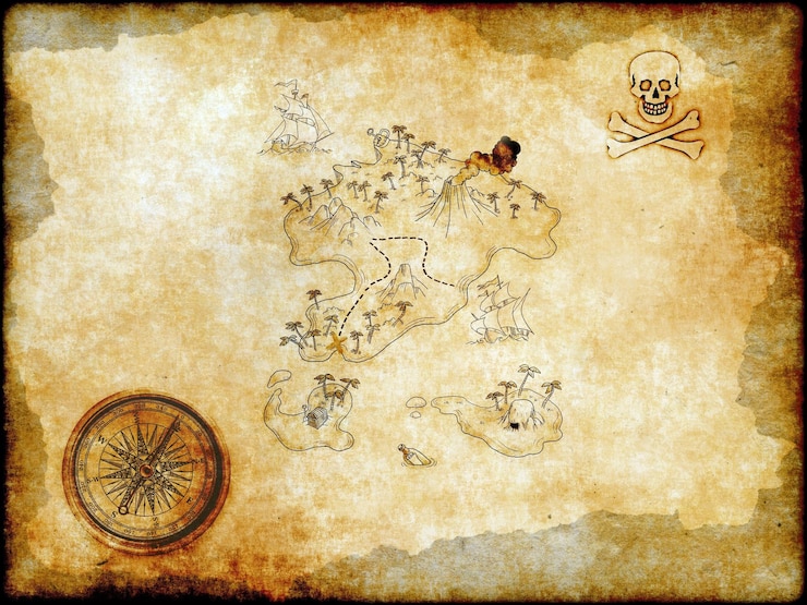 Zdjęcie mapa wyspy piratów