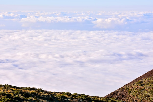 Mar de Nubes, Chmura morska w wysokich górach Zjawisko na Teneryfie, Wyspy Kanaryjskie