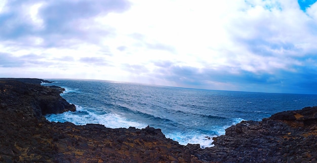 Mar en los Charcones de Lanzarote