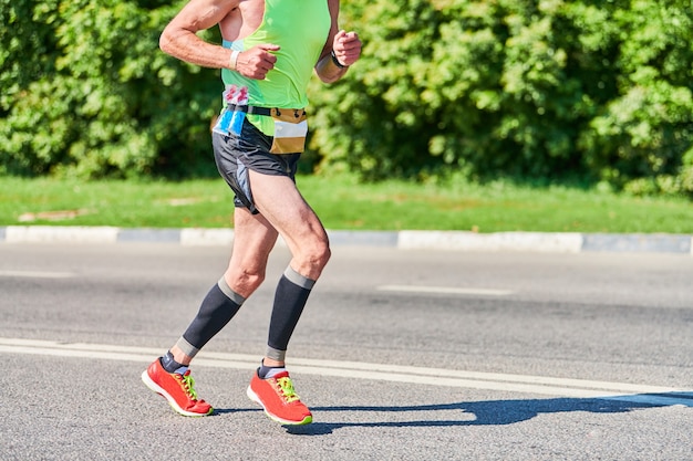 Maratończycy Na Miejskiej Imprezie Sportowej Fitness Drogowego