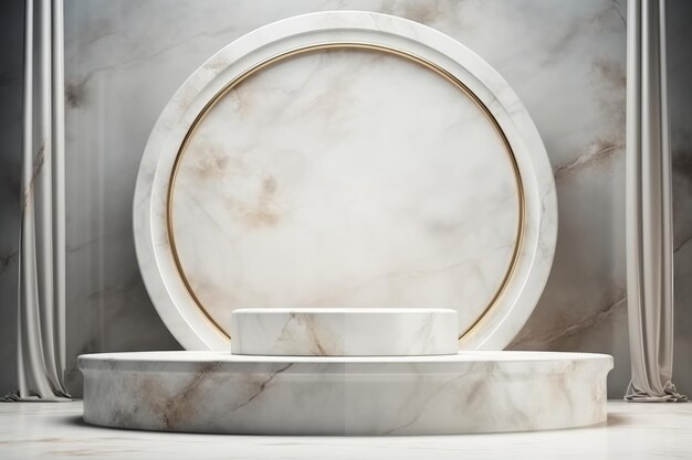 Zdjęcie marble elegance odsłania idealną scenę dla mody i urody