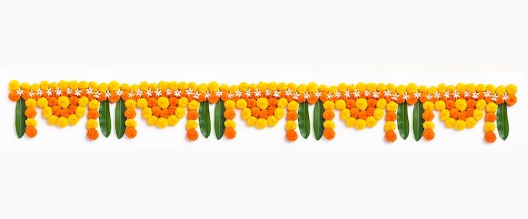 Marigold Flower rangoli Design na Diwali Festival