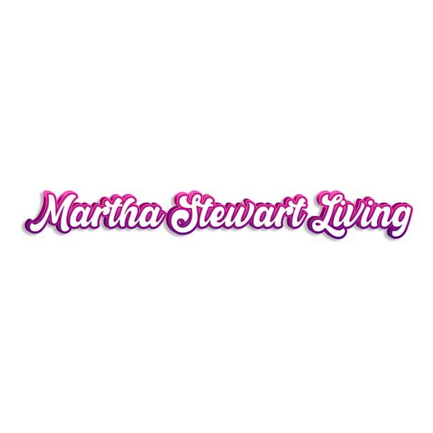 MarthaStewartLiving typografia 3d projekt żółty różowy biały tło zdjęcie jpg