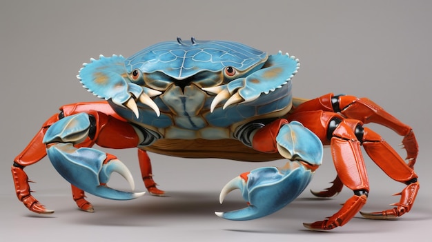 Maryland Blue Crabs żywe odcienie i złożone tekstury egzoszkieletu Blue Crab AI Generative