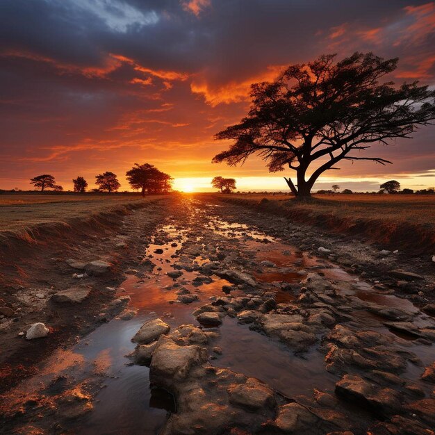 Masai Mara Magiczna Afrykańska Tapeta Zdjęcie