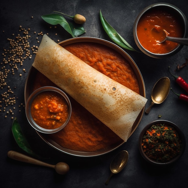 Masala Dosa danie indyjskie Kerala specjalne