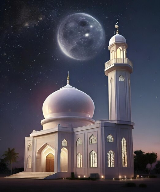 Masjid chand ramadan eidul fitr eidul adha dla islamskiego święta religijnego