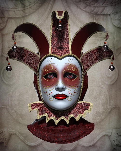 Maska na karnawał w Wenecji. ilustracja 3d