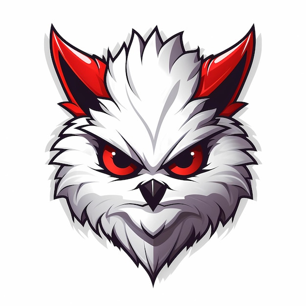Zdjęcie maskotka logo zwierząt białe tło