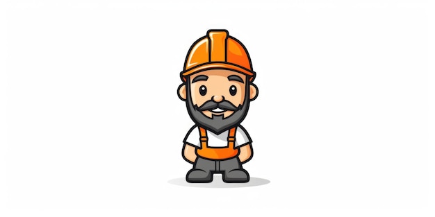 Maskotka robotnika budowlanego dla logo firmy Generative AI