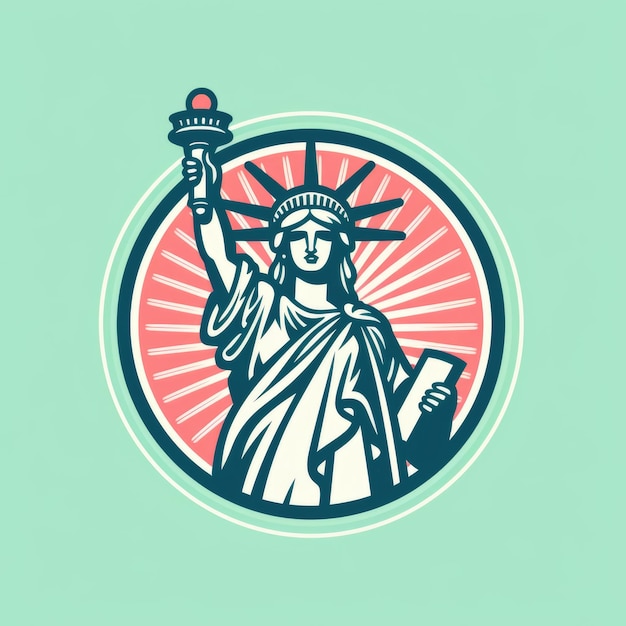 Zdjęcie maskotka statuy wolności dla logo firmy generative ai