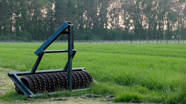 Maszyny rolnicze w holenderskiej łące