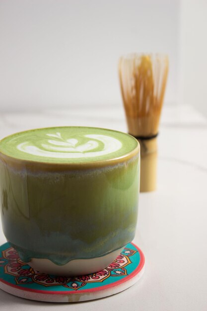 Matcha latte kawa matcha zielona herbata