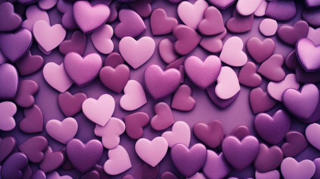 Mauve Color Hearts jako tło