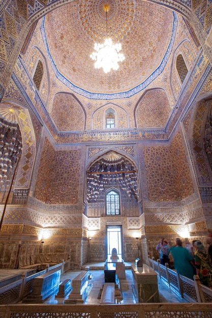 Zdjęcie mauzoleum amira timura w samarkandzie uzbekistan